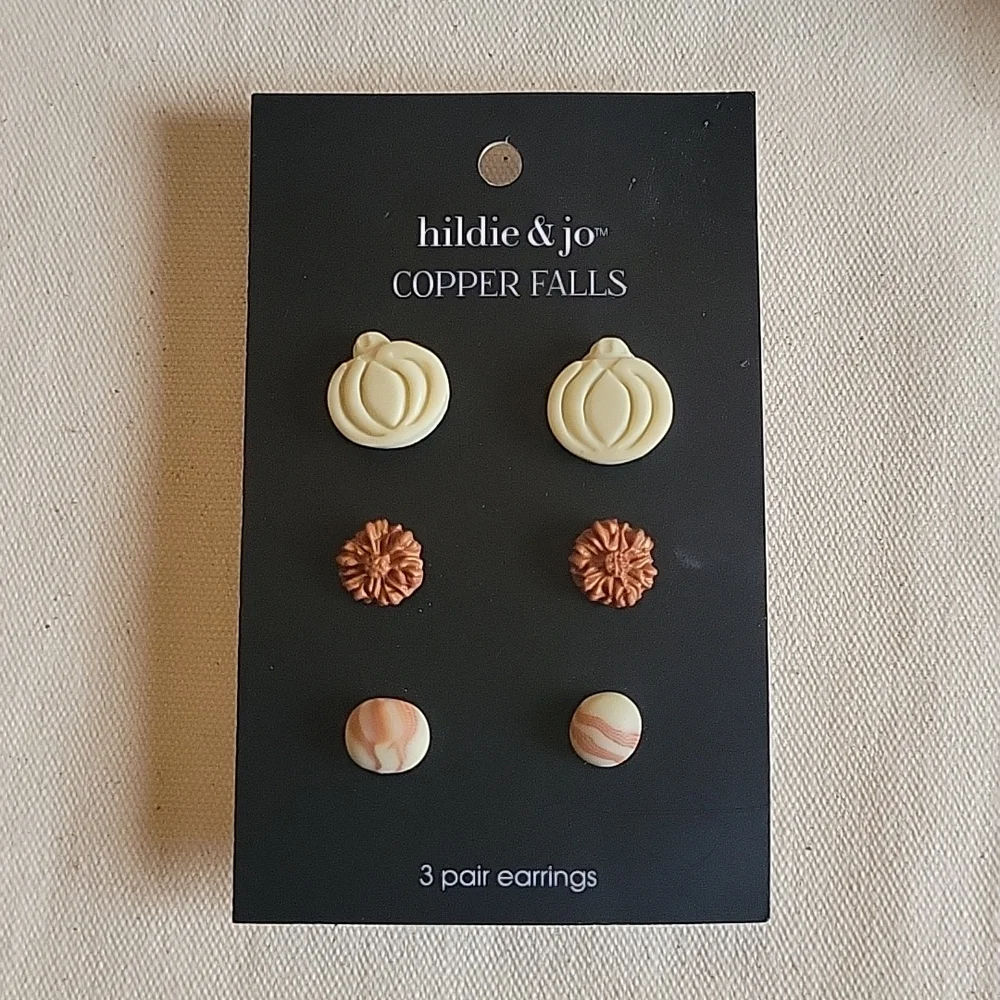Hildie& Jo 3~Pack of Fall Post Earrings - Picture 2 of 4